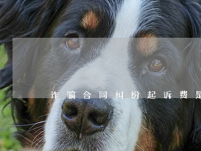 诈骗合同纠纷起诉费是多少