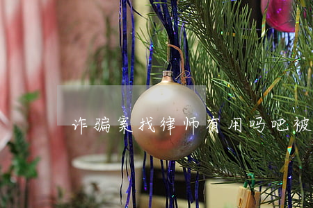 诈骗案找律师有用吗吧(被诈骗找律师有用吗)