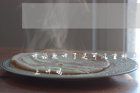 诉讼撤诉了还可以重新上诉吗(撤诉完还可以上诉吗)
