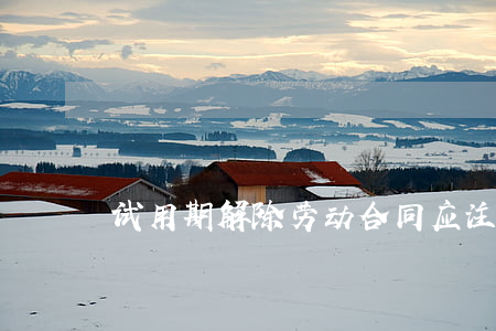 试用期解除劳动合同应注意的问题