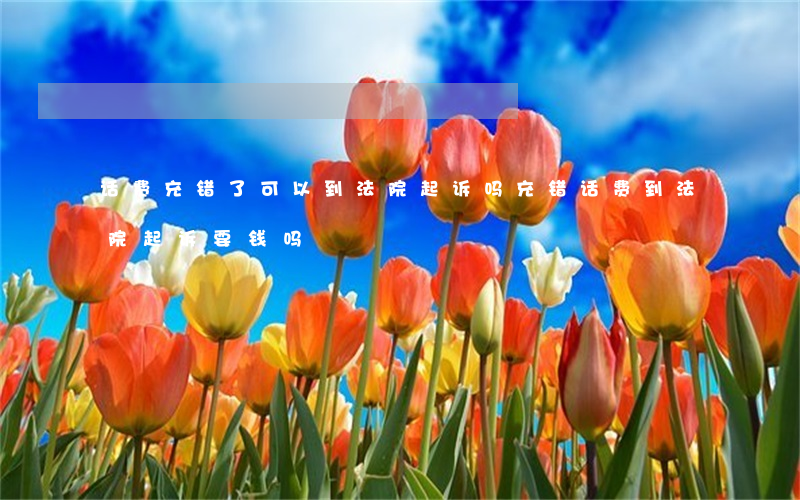 话费充错了可以到法院起诉吗(充错话费到法院起诉要钱吗)