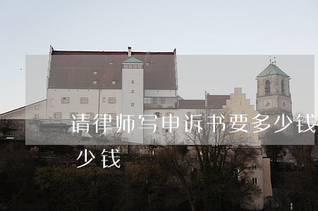 请律师写申诉书要多少钱(找律师写起诉书多少钱)