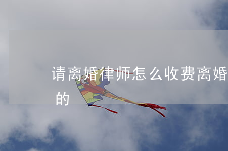 请离婚律师怎么收费(离婚律师都是怎么收费的)