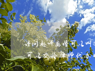 请问起诉离婚可以叫律师代理的吗(起诉离婚可以交给律师代办吗)
