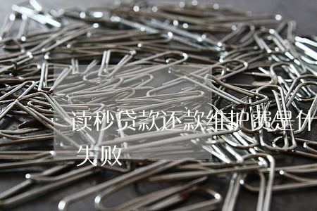 读秒贷款还款维护费是什么意思-读秒还款失败