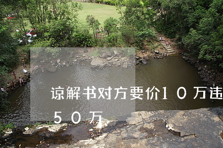 谅解书对方要价10万违法吗(谅解书对方要50万)