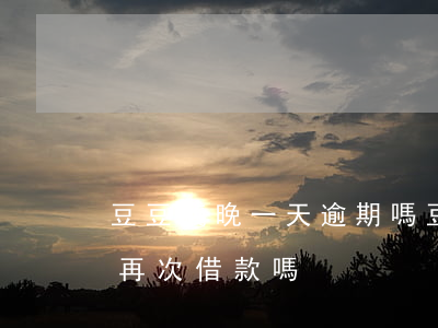 豆豆錢晚一天逾期嗎(豆豆錢晚還一天會影響再次借款嗎)