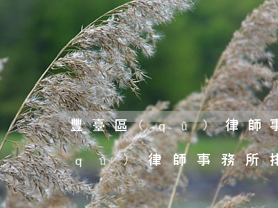 豐臺區(qū)律師事務所排行榜(豐臺區(qū)律師事務所排名)