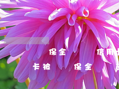 財產保全會凍結信用卡嗎信用卡有欠款（信用卡被財產保全凍結逾期了）