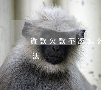 貨款欠款不還怎么辦-欠貨款不還有什么辦法