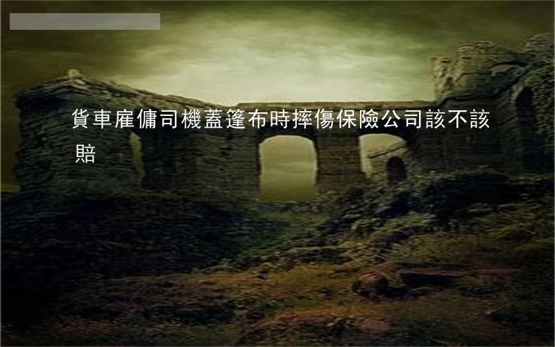 貨車雇傭司機蓋篷布時摔傷 保險公司該不該賠