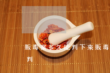 販毒案多久能判下來(販毒的抓起來多久可以判決)