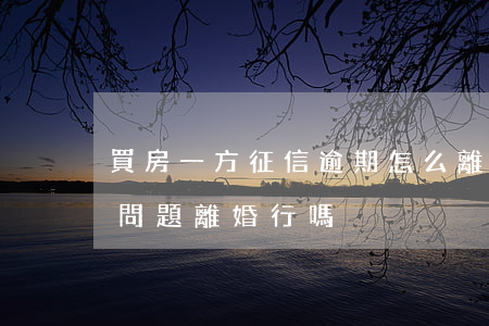 買房一方征信逾期怎么離婚(買房一方征信有問題離婚行嗎)