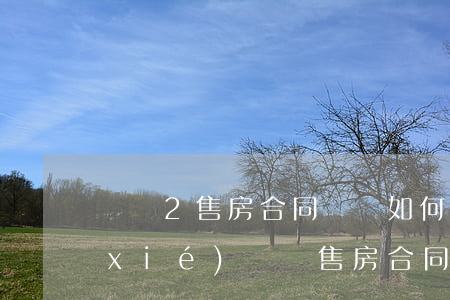 買賣2售房合同糾紛如何處理(二手售房協(xié)議與售房合同)
