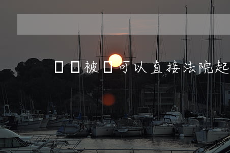 買車被騙可以直接法院起訴嗎