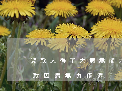 貸款人得了大病無能力償還銀行貸款（銀行貸款因病無力償還）
