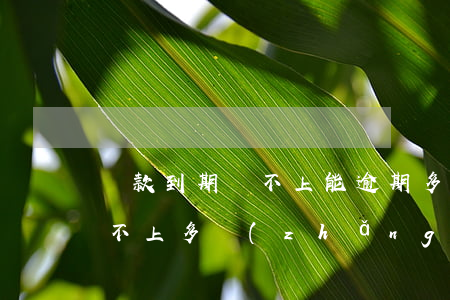 貸款到期還不上能逾期多久(銀行貸款到期還不上多長(zhǎng)時(shí)間會(huì)逾期)
