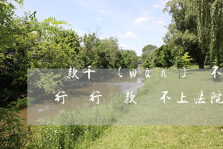 貸款千萬(wàn)還不起被執(zhí)行(銀行貸款還不上,法院強(qiáng)制執(zhí)行,會(huì)上征信嗎)