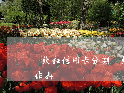 貸款和信用卡分期(貸款和信用卡分期哪個工作好)