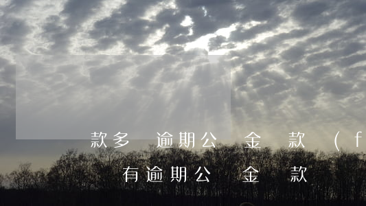 貸款多無逾期公積金貸款(負(fù)債22萬沒有逾期公積金貸款)