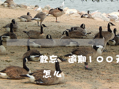 貸款忘記逾期100天了(貸款逾期100天會怎么樣)