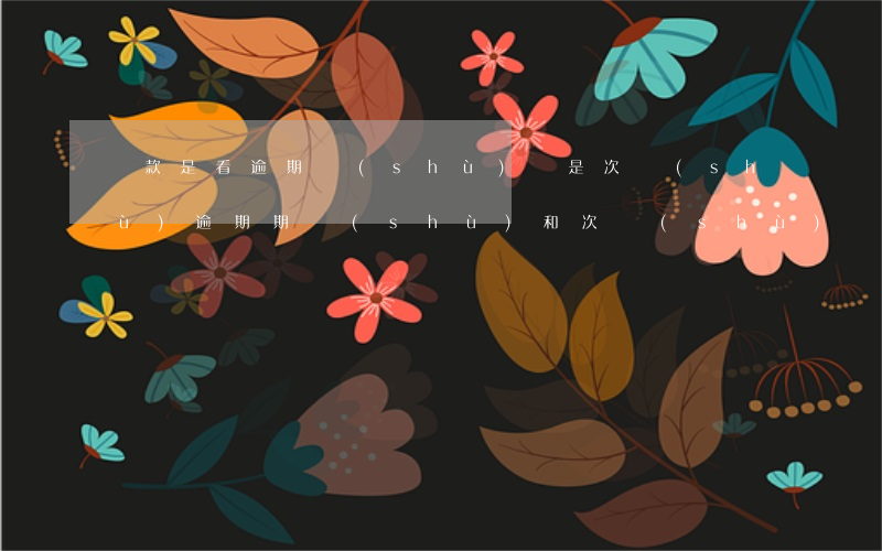 貸款是看逾期數(shù)還是次數(shù)(逾期期數(shù)和次數(shù)區(qū)別)