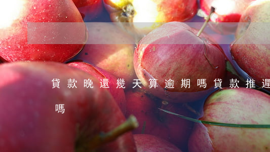 貸款晚還幾天算逾期嗎(貸款推遲幾天算逾期嗎)