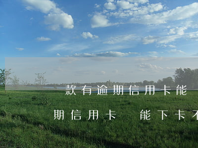 貸款有逾期信用卡能辦理下來嗎-貸款有逾期信用卡還能下卡不
