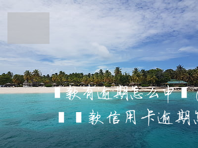 貸款有逾期怎么申請(qǐng)信用卡嗎 辦貸款信用卡逾期怎么說