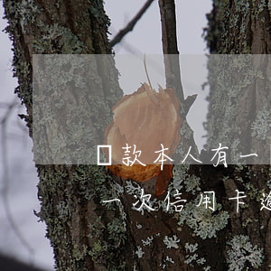 貸款本人有一個(gè)信用卡逾期記錄(有一次信用卡逾期記錄能貸款嗎)