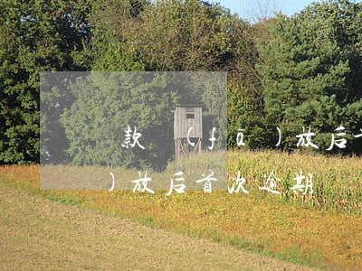 貸款發(fā)放后首次逾期(貸款發(fā)放后首次逾期)