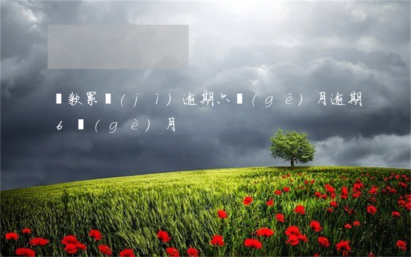 貸款累計(jì)逾期六個(gè)月(逾期6個(gè)月)