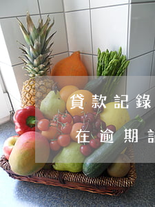 貸款記錄有過一次逾期(個(gè)人貸款存在逾期記錄)