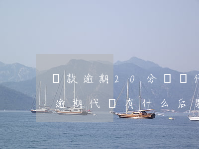 貸款逾期20分鐘會代償(網(wǎng)貸逾期代償有什么后果)