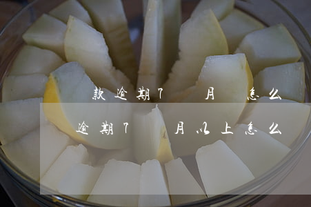 貸款逾期7個月會怎么樣(網(wǎng)貸逾期7個月以上怎么處理)
