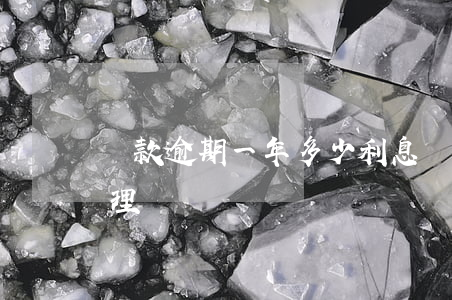 貸款逾期一年多少利息(貸款逾期一年怎么處理)