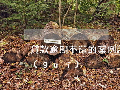 貸款逾期不還的案例啟示(貸款逾期法律法規(guī))