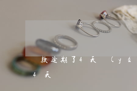 貸款逾期了4天嚴(yán)重嗎(房貸逾期4天)