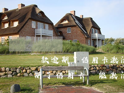 貸款逾期了信用卡激活(網(wǎng)貸逾期了信用卡還能激活嗎)