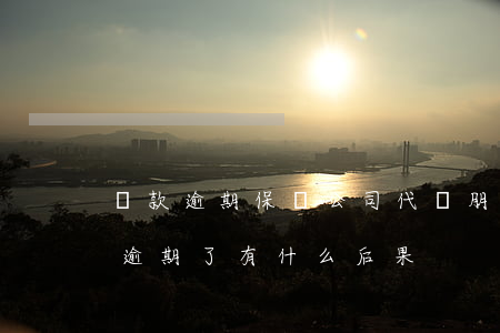 貸款逾期保險公司代還(朋友貸款,我做擔保人,逾期了,有什么后果)