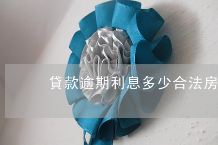 貸款逾期利息多少合法(房貸逾期利息是多少)