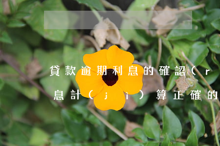 貸款逾期利息的確認(rèn)(逾期貸款利息計(jì)算正確的是)