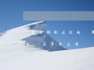 貸款逾期到法院起訴需要多久（貸款逾期法院起訴后多久立案）