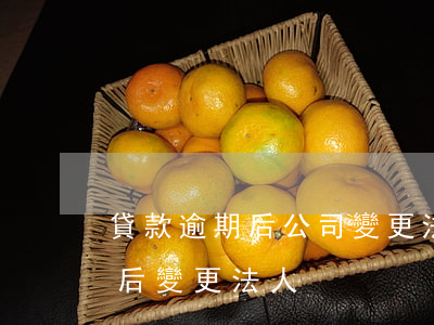 貸款逾期后公司變更法人(企業(yè)貸款后變更法人)