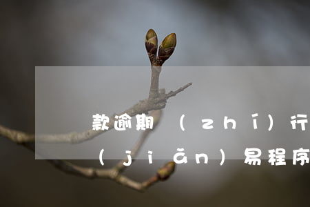 貸款逾期執(zhí)行程序（貸款逾期法院簡(jiǎn)易程序）
