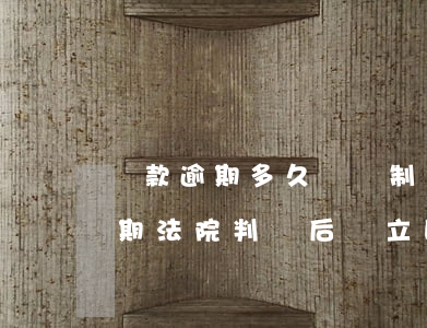 貸款逾期多久會強制執(zhí)行(貸款逾期,法院判決后會立即強制執(zhí)行嗎?)
