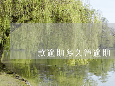 貸款逾期多久算逾期(貸款逾期多久算嚴重啊)