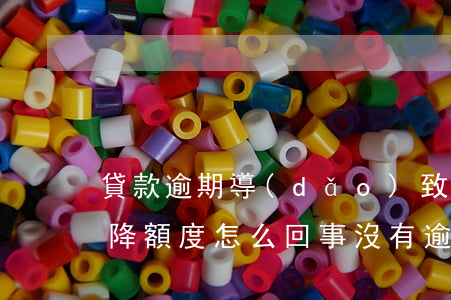 貸款逾期導(dǎo)致信用卡降額(信用卡降額度怎么回事沒有逾期)