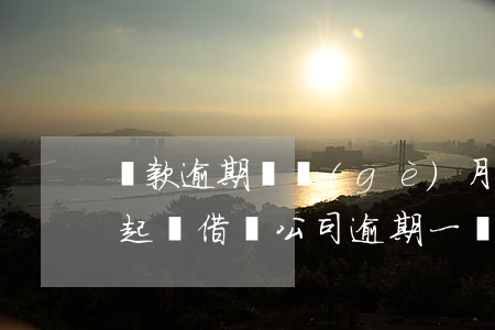 貸款逾期幾個(gè)月才會(huì)被起訴（借貸公司逾期一個(gè)月就被起訴）