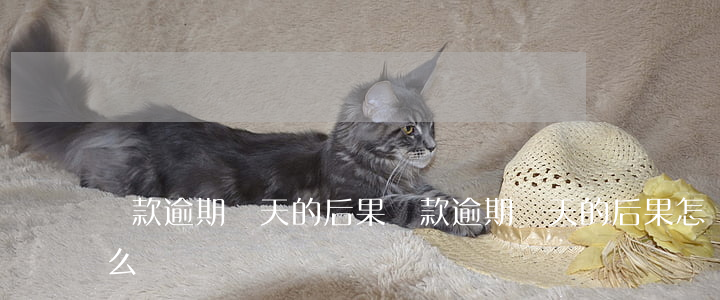 貸款逾期幾天的后果(貸款逾期幾天的后果怎么樣)